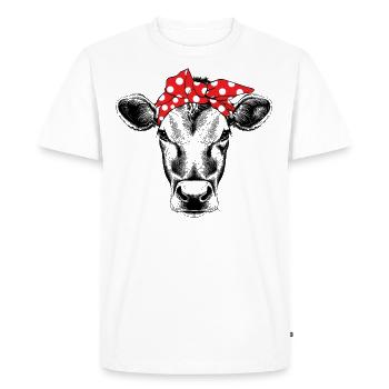bandana vache - T-shirt Premium bio Homme - blanc - Devant - Nico (187cm)