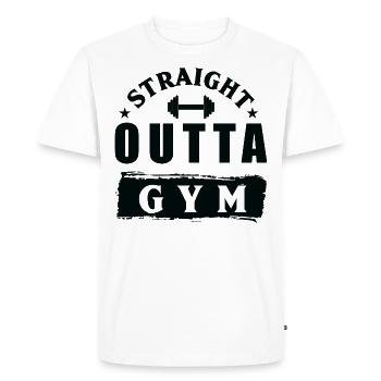 Chemise de fitness Workout Fitness Class Gift - T-shirt Premium bio Homme - blanc - Devant - Nico (187cm)