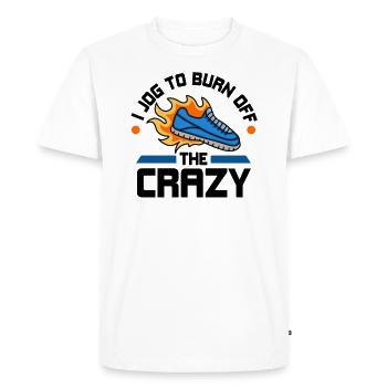 Jogging - Shirt Running Sports Leisure Gift - Men's Premium Organic T-Shirt - white - Front - Nico (187cm)