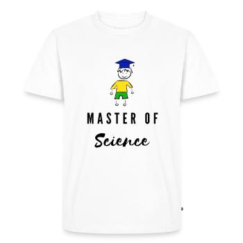 Master of Science Graduate University - Men's Premium Organic T-Shirt - white - Front - Nico (187cm)