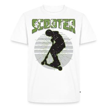 Scooter Cascadeur de scooters - T-shirt Premium bio Homme - blanc - Devant - Nico (187cm)