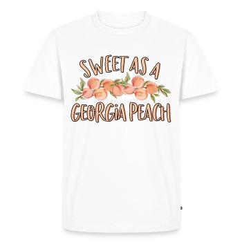Sweet As A Georgia Peach Cute Funny Southern - Men's Premium Organic T-Shirt - white - Front - Nico (187cm)