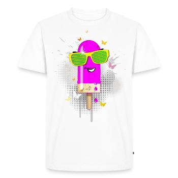 Popsicles Été chaleur fraîche lunettes de soleil délicieuses - T-shirt Premium bio Homme - blanc - Devant - Nico (187cm)
