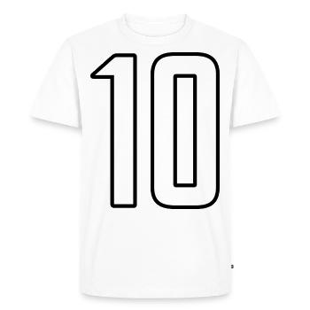 10 numéros de maillot numéro équipe - T-shirt Premium bio Homme - blanc - Devant - Nico (187cm)