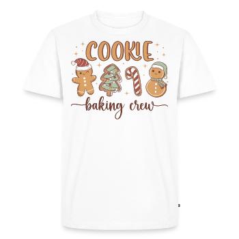 Christmas Cookie Baking Crew Funny Gingerbread - Men's Premium Organic T-Shirt - white - Front - Nico (187cm)