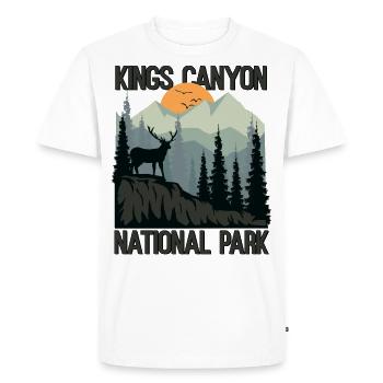 Kings Canyon National Park Mountains Deer - Men's Premium Organic T-Shirt - white - Front - Nico (187cm)