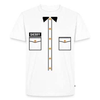 Shérif - T-shirt Premium bio Homme - blanc - Devant - Nico (187cm)