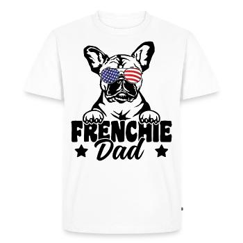 Frenchie Dad Patriotic French Bulldog Dog Lover - Men's Premium Organic T-Shirt - white - Front - Nico (187cm)