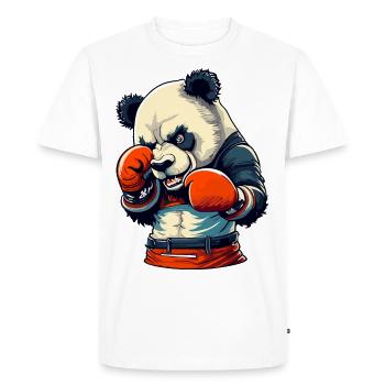 Boîte Panda - T-shirt Premium bio Homme - blanc - Devant - Nico (187cm)