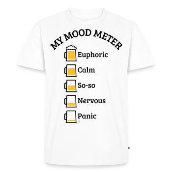My Mood Meter (Beer Drinker / V1 / POS) - Men's Premium Organic T-Shirt - white - Front - Nico (187cm)