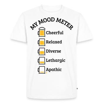 My Mood Meter (Beer Drinker / V3 / POS) - Men's Premium Organic T-Shirt - white - Front - Nico (187cm)