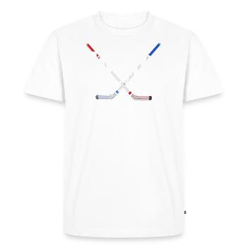 Hockey Emotion & Sport - Männer Premium Bio T-Shirt - Weiß - Vorne - Nico (187cm)
