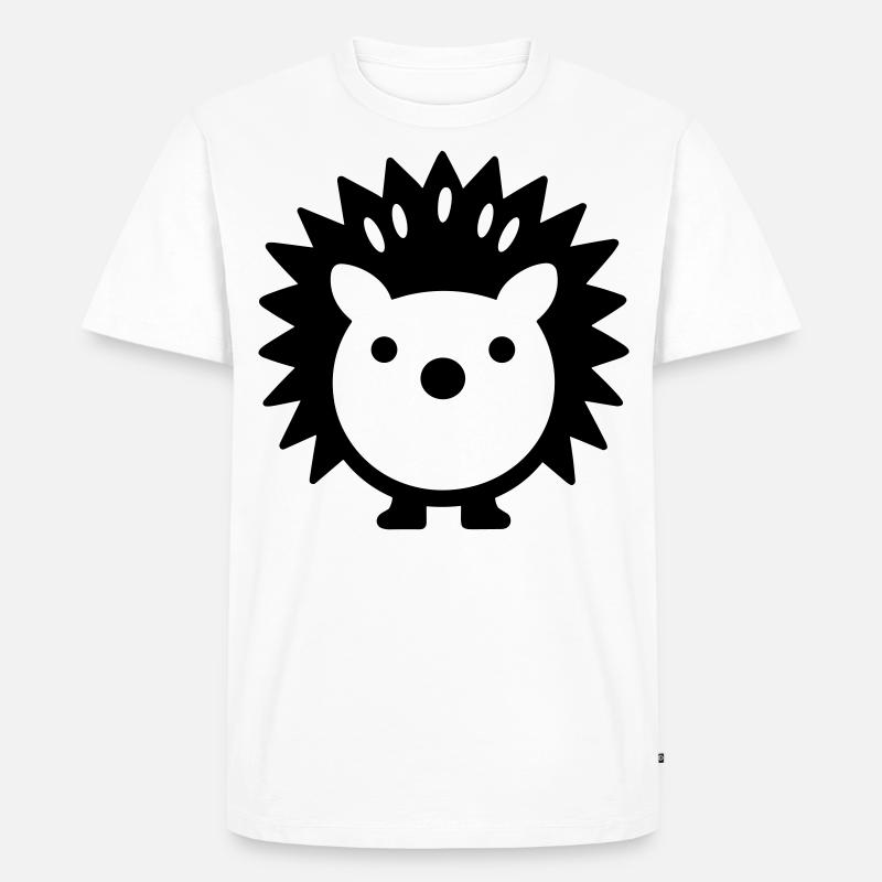 Igel - Männer Premium Bio T-Shirt - Weiß