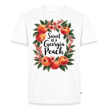 Sweet As A Georgia Peach Southern Georgia Girl - Men's Premium Organic T-Shirt - white - Front - Nico (187cm)