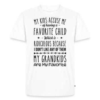 My Grandkids Are My Favorite Grandmother Grandma - T-shirt Premium bio Homme - blanc - Devant - Nico (187cm)