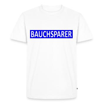 Bauchsparer-Finanzen-Übergewicht-Satire-Version 2 - Männer Premium Bio T-Shirt - Weiß - Vorne - Nico (187cm)