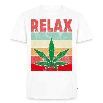RELAX - T-shirt Premium bio Homme - blanc - Devant - Nico (187cm)
