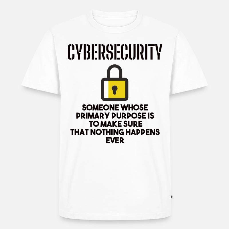 Cybersecurity - IT-Sicherheit Informatiker - Männer Premium Bio T-Shirt - Weiß