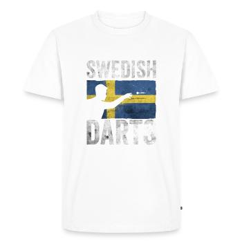 Chilean Darts Hobby Dart Player Vintage Flag - Men's Premium Organic T-Shirt - white - Front - Nico (187cm)