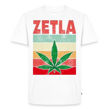 Zetla - T-shirt Premium bio Homme - blanc - Devant - Nico (187cm)
