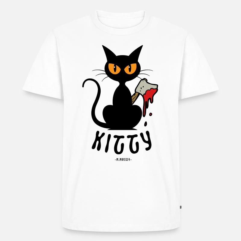 Kitty Axe! - Männer Premium Bio T-Shirt - Weiß