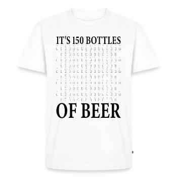 150 Beer Challenge Party Holiday Malle - Men's Premium Organic T-Shirt - white - Front - Nico (187cm)