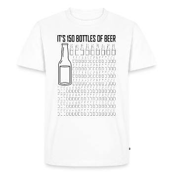 150 Beer Challenge Party Cool Blonde - Men's Premium Organic T-Shirt - white - Front - Nico (187cm)