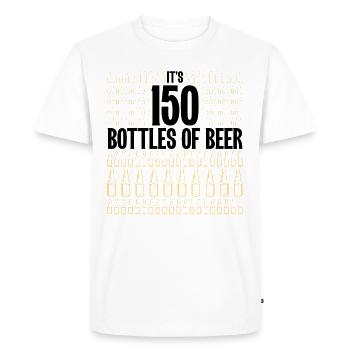 150 Beer Challenge Party Holiday Malle - Men's Premium Organic T-Shirt - white - Front - Nico (187cm)
