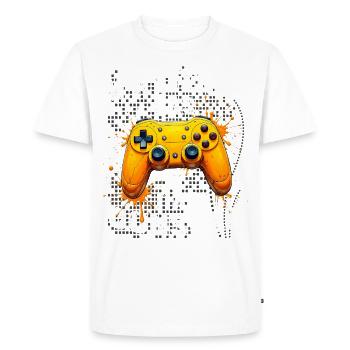 Console jeux vidéo gamer passionné gaming humour - T-shirt Premium bio Homme - blanc - Devant - Nico (187cm)