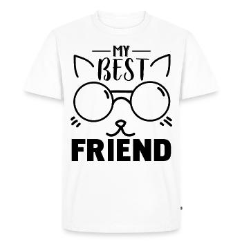 Mon meilleur ami est un chat - T-shirt Premium bio Homme - blanc - Devant - Nico (187cm)