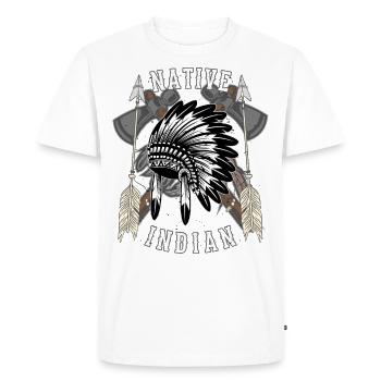 Indiens indigènes pour amis indiens - T-shirt Premium bio Homme - blanc - Devant - Nico (187cm)