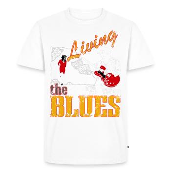 Musique Blues Vivante - T-shirt Premium bio Homme - blanc - Devant - Nico (187cm)