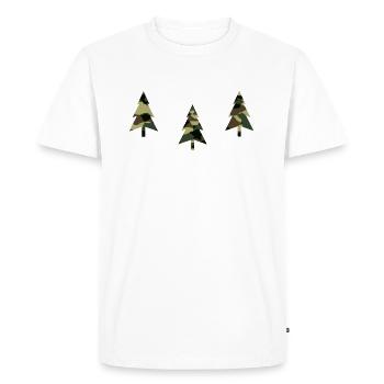 camouflage fir trees christmas tree - Men's Premium Organic T-Shirt - white - Front - Nico (187cm)