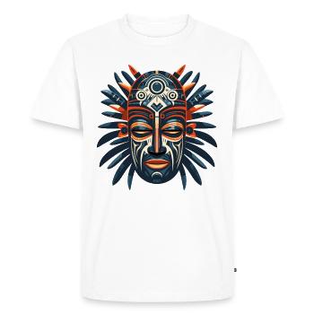 Chef de pow-wow - T-shirt Premium bio Homme - blanc - Devant - Nico (187cm)