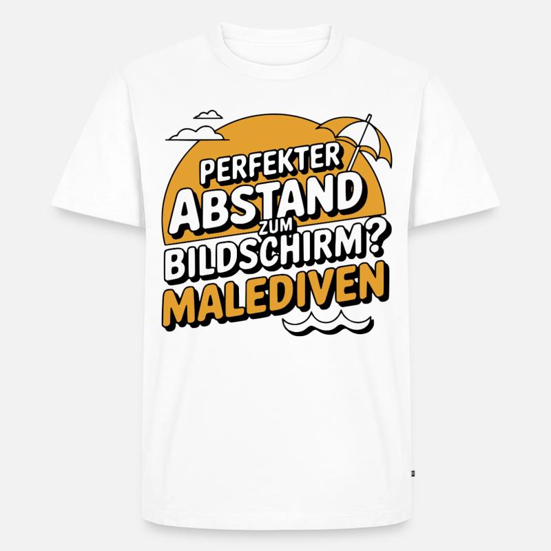 Malediven Urlaub - Männer Premium Bio T-Shirt - Weiß