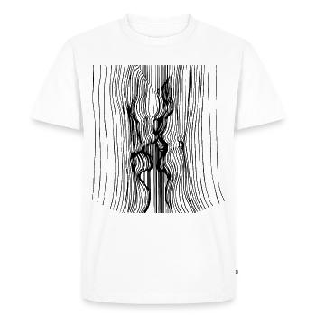 Kissing Faces Lineart Soft Grunge Egirl LGBTQ - T-shirt Premium bio Homme - blanc - Devant - Nico (187cm)