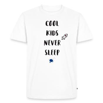 cool kids never sleep kids baby sleeping naughty - Men's Premium Organic T-Shirt - white - Front - Nico (187cm)