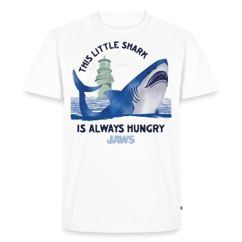 Jaws This Little Shark Is Always Hungry - Men's Premium Organic T-Shirt - white - Front - Nico (187cm)