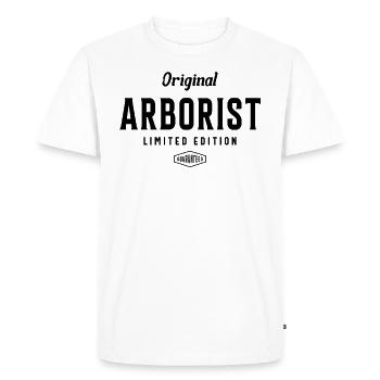 Classic Arborist Style - Men's Premium Organic T-Shirt - white - Front - Nico (187cm)