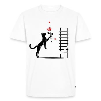 Chats - Roméo et Juliette - T-shirt Premium bio Homme - blanc - Devant - Nico (187cm)