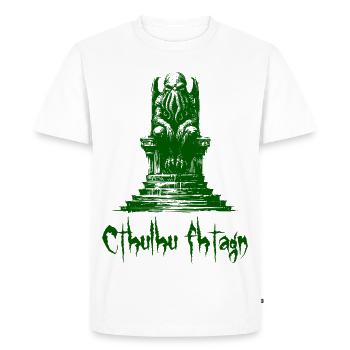 Statue de Cthulhu - T-shirt Premium bio Homme - blanc - Devant - Nico (187cm)
