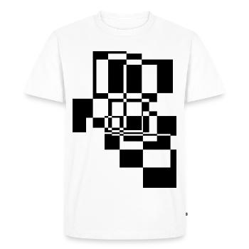 Formes et motifs abstraits Cadeau - T-shirt Premium bio Homme - blanc - Devant - Nico (187cm)