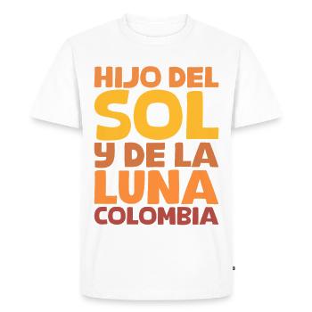 Son of the Sun and Moon Colombia - Men's Premium Organic T-Shirt - white - Front - Nico (187cm)
