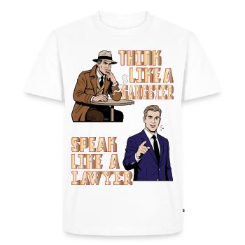Think_like_a - T-shirt Premium bio Homme - blanc - Devant - Nico (187cm)