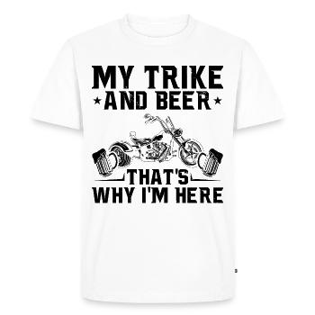 Idées cadeaux Trike | Triker Trikes Trike Riders - T-shirt Premium bio Homme - blanc - Devant - Nico (187cm)