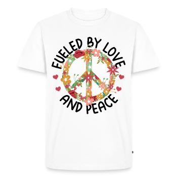 Hippie - T-shirt Premium bio Homme - blanc - Devant - Nico (187cm)