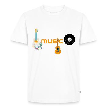 Music - T-shirt Premium bio Homme - blanc - Devant - Nico (187cm)
