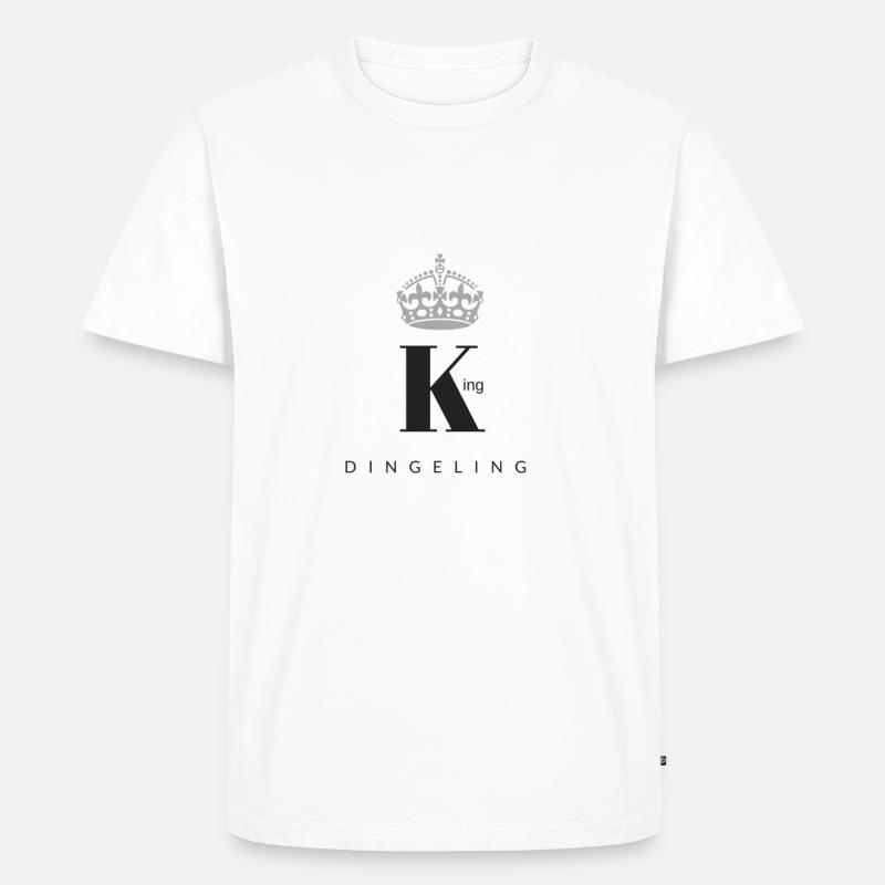 King Dingeling - Männer Premium Bio T-Shirt - Weiß