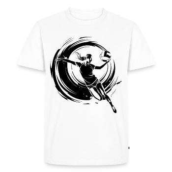 Joueur de volley-ball - T-shirt Premium bio Homme - blanc - Devant - Nico (187cm)