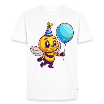Abeille Anniversaire Bébé - T-shirt Premium bio Homme - blanc - Devant - Nico (187cm)